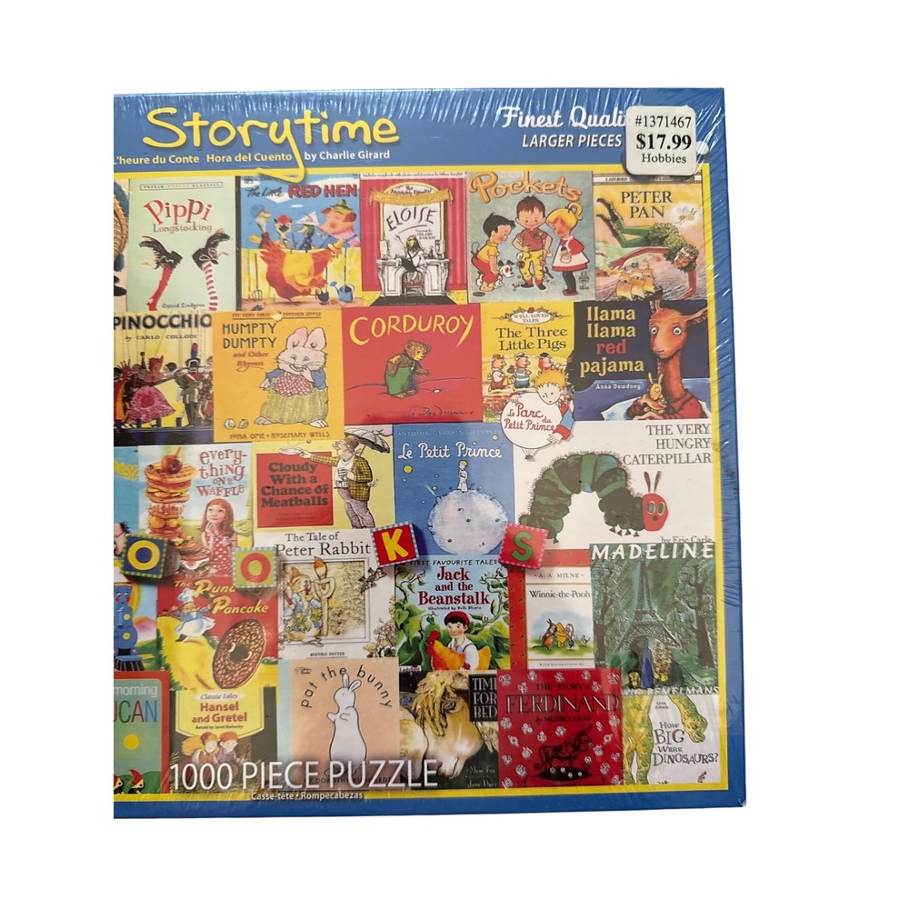 White Mountain Storytime‎ 1000 Piece Jigsaw Puzzle Classic Books 1089B NEW - Picture 2 of 8